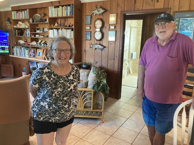 Ruth Pelosi (left), and husband, Bob Pelosi (right), on Nov. 11, 2022, in their Palm City home south of the Palm City Bridge, at the east end of Southwest 31st Street in Martin County.