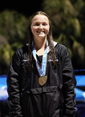 Jensen Beach junior Brynn Stoneburg won the 500 freestyle at the 2022 Florida High School Athletic Association Class 2A Swimming and Diving State Championships on Saturday, Nov. 19, 2022, at Sailfish Splash Waterpark in Stuart.