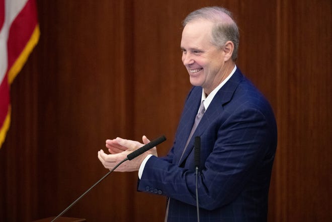 Senate President Wilton Simpson, shown during the Florida Legislature's Special Session in 2021, was elected agriculture commissioner Tuesday night.