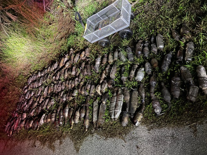 Catalytic converters recovered this week by the St. Lucie County Sheriff's Office