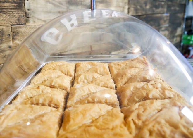 Traditional baklava at Think Greek restaurant Thursday, Jan. 27. 2022, at 644 SW Port St. Lucie Blvd. "My family is from Corfu, Greece and I was born in New York," said owner Stella Koufalis. "I've been in this spot for three years but started with a food truck in 2014."