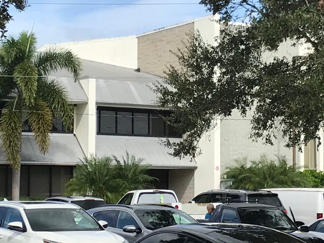 Rows of vehicles parked outside Indian River County Precinct 25 voting place Freedom Church, 455 58th Ave., around 11:30 a.m. on Nov. 8, 2022.