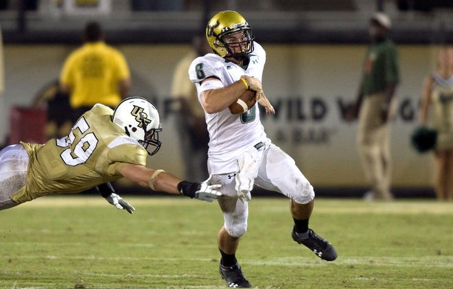 USF quarterback Matt Grothe tossed a game-winning touchdown to Taurus Johnson in overtime to lead the Bulls to victory in 2008.