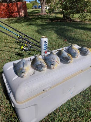 Pompano caught by Gary Faircloth of Fort Pierce on Jan. 10, 2023.