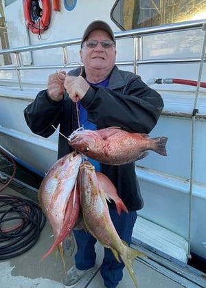Eddie Mills, of Deltona, is a regular aboard the Sea Spirit. Last week he brought a stringer of mangrove and lane snapper back to the Ponce Inlet dock.