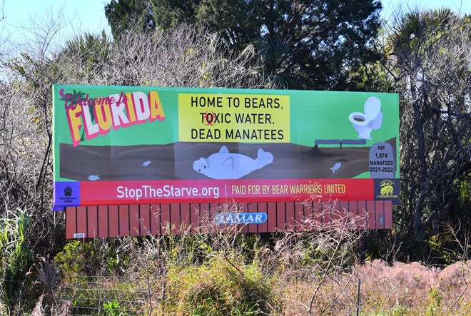 A nonprofit group has paid to put up a few of these "Welcome to Florida" billboards on Interstate-95, such as this one just north of Highway 50 in the southbound lane.