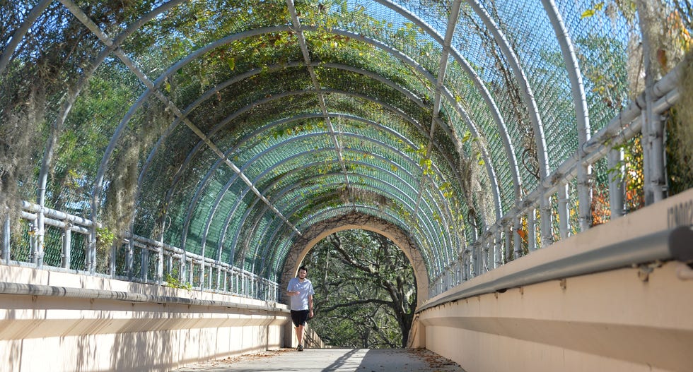 A pedestrian bridge over Tamiami Trail connects the New College of Florida Pei Campus with the Bayfront Campus. Florida Gov. Ron DeSantis overhauled the board of Sarasota's New College on Friday, bringing in six new members in a move his administration described as an effort to shift the school in a conservative direction.