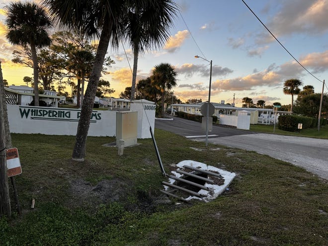 Whispering Pines RV and mobile home park in Sebastian, near where a woman was run over by her intimate partner and killed.