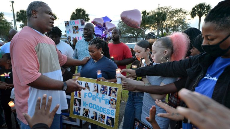 Candlelight vigil for Nikkitia Bryant who was killed in mass shooting on MLK Day car show