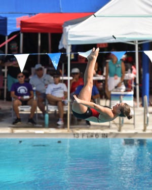South Fork's Julia Hirt competes in the 2022 Florida High School Athletic Association Class 3A Swimming and Diving State Championships on Friday, Nov. 4, 2022, at Sailfish Splash Waterpark in Stuart.