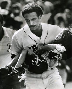 In 1982, Boston Red Sox star Jim Rice rushes to the aid of a 4-year-old boy who was struck by a line drive in the fourth inning.