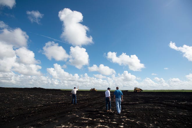 Sugarcane fields were bulldozed as South Florida Water Management District staff announced preliminary construction of the EAA reservoir on a 560-acre tract of land at a news conference Wednesday, Nov. 14, 2018 in western Palm Beach County.