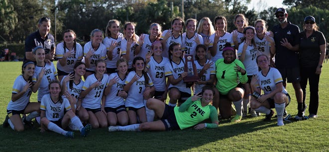Pine School won its fourth straight district title, defeating Jupiter Christian 3-2 in the District 8-2A championship match on Tuesday, Jan. 31, 2023 in Jupiter.