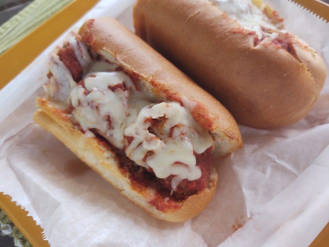 Nick’s meatball parmesan hot sub featured six juicy, flavorful homemade meatballs.