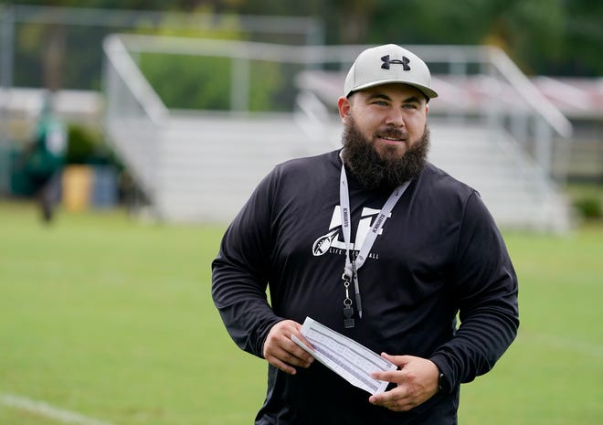 Flagler Palm Coast Head football coach Robert Paxia during practice at the school, Tuesday, August 3, 2021. Paxia has taken a head coaching job in Georgia.