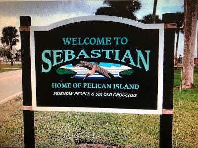 Sebastian Welcome Sign
