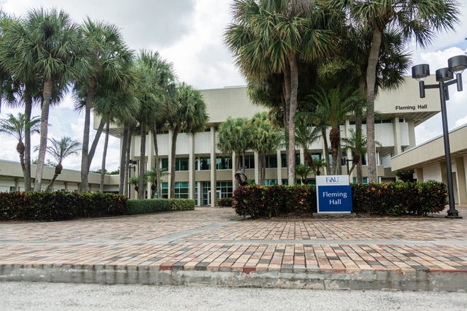 Fleming Hall at the College of Business Complex on the FAU campus in Boca Raton.