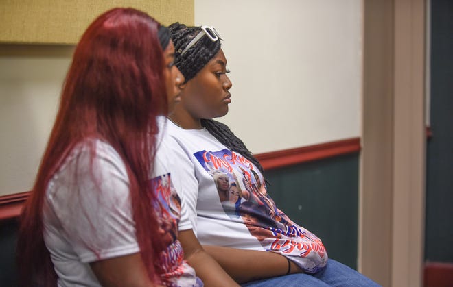 The family of Nikkitia Bryant sit along the sides of the briefing room as St. Lucie County Sheriff Ken Mascara comments on the Martin Luther King Jr. fatal shooting of Bryant on Jan. 16, during a press briefing on Monday, March 20, 2023, at the St. Lucie County Sheriff's Office.
