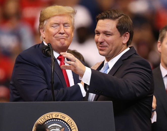 Former President Donald Trump and Florida Gov. Ron DeSantis were political brethren. Now they are rivals..